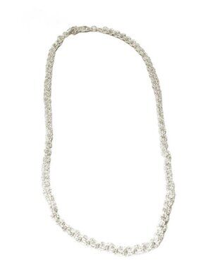 Silvertone Twisted Wire 2 in 2 Chainmail Necklace 1055